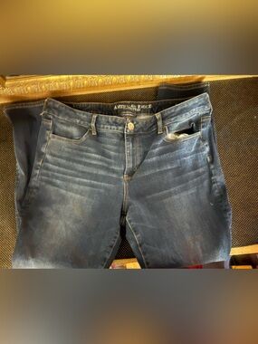 American Eagle Outfitters Dark Blue Stretch Jeans
